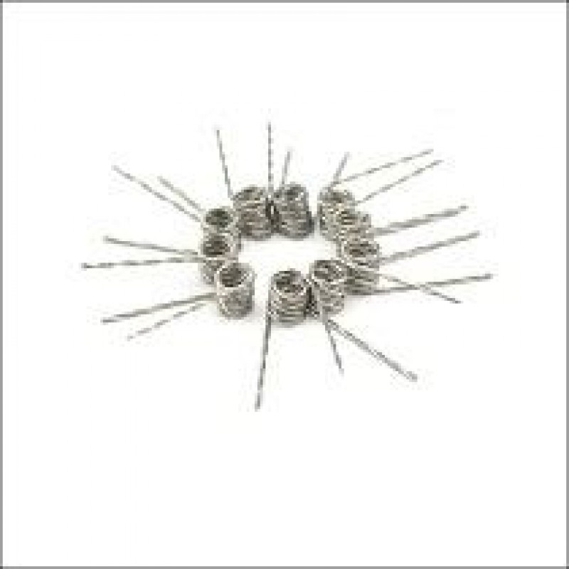 (Clearance) Twisted Kanthal-Nickel Prebuilt Coil 's 10 Pieces
