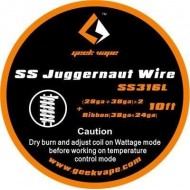 10ft GeekVape SS Juggernaut Wire, SS316L(28GA+38GA...
