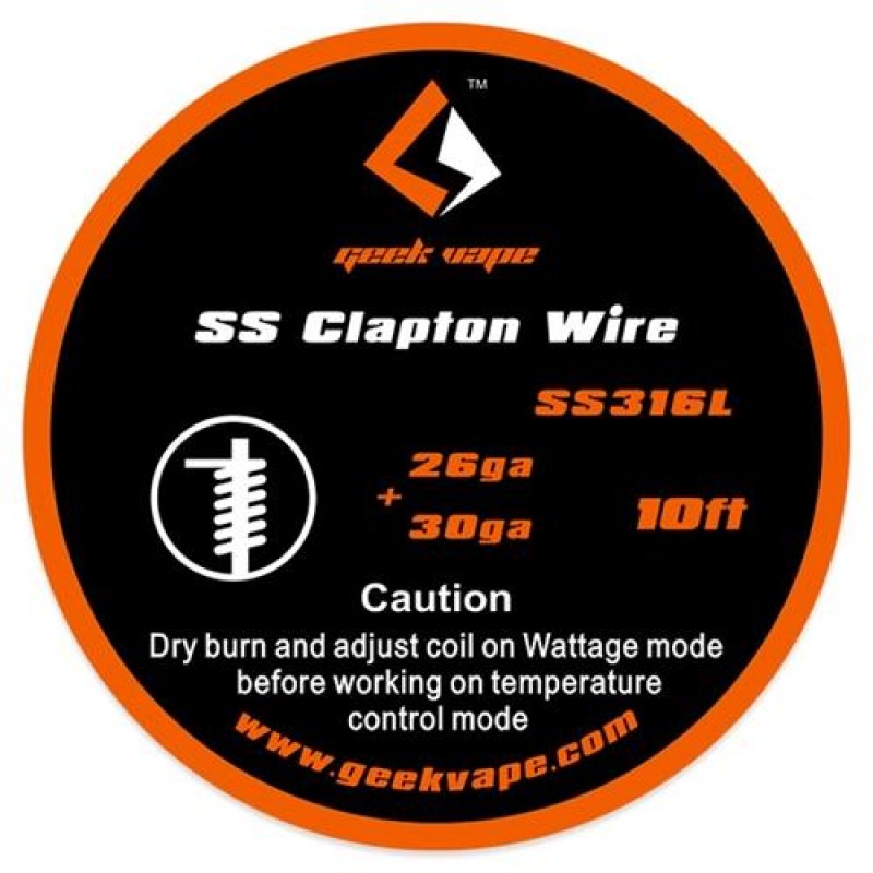 GeekVape SS Clapton TC Wire (26GA + 30GA) 10ft